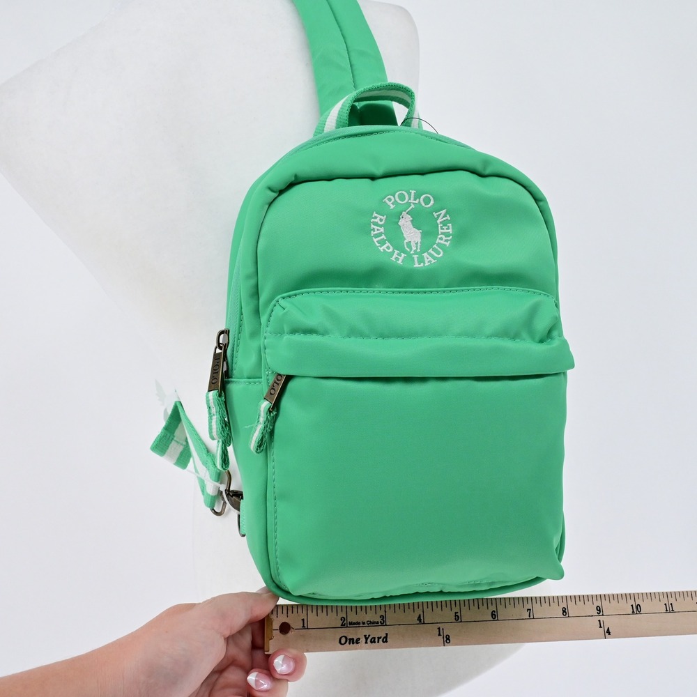 NWT Polo Ralph Lauren Crossbody Backpack Green Sporty Luxe Streetwear Modern - Picture 9 of 13